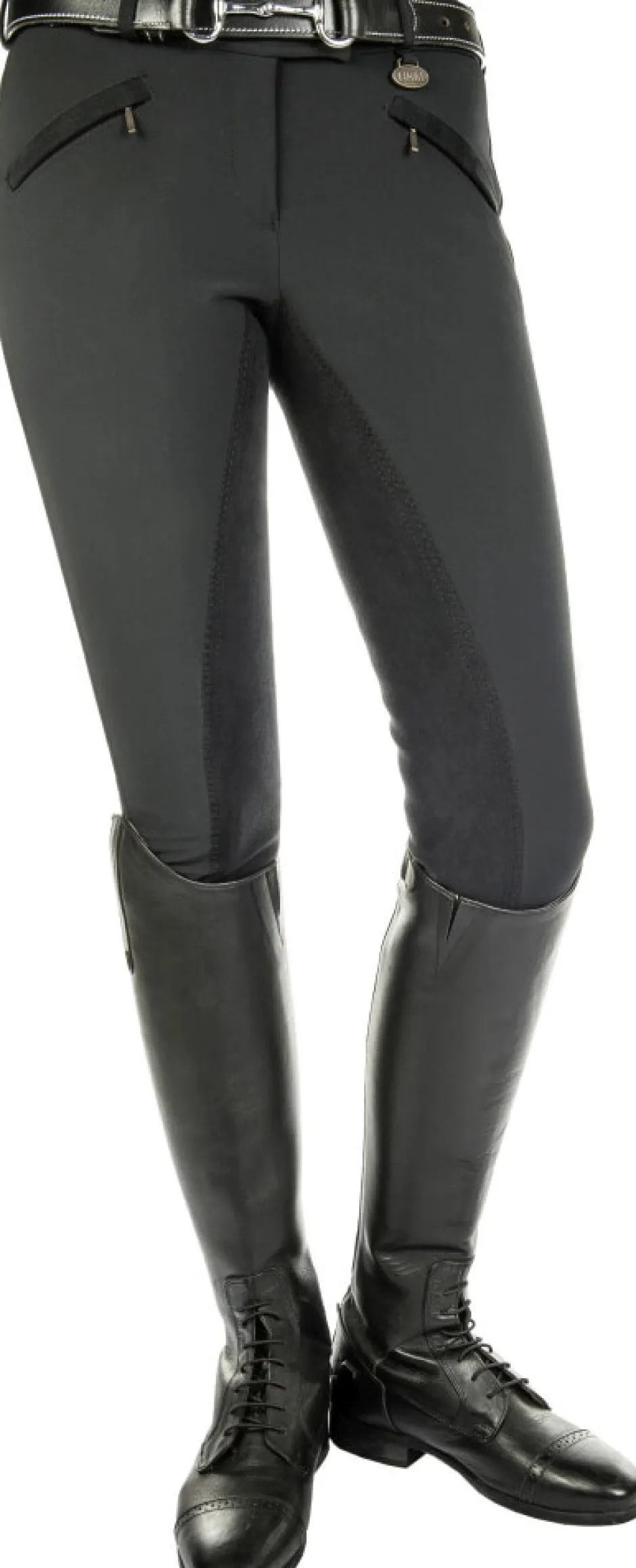 HKM Softshell-Reithose -Karthingo Easy- Dreiviertel Alos Besatz