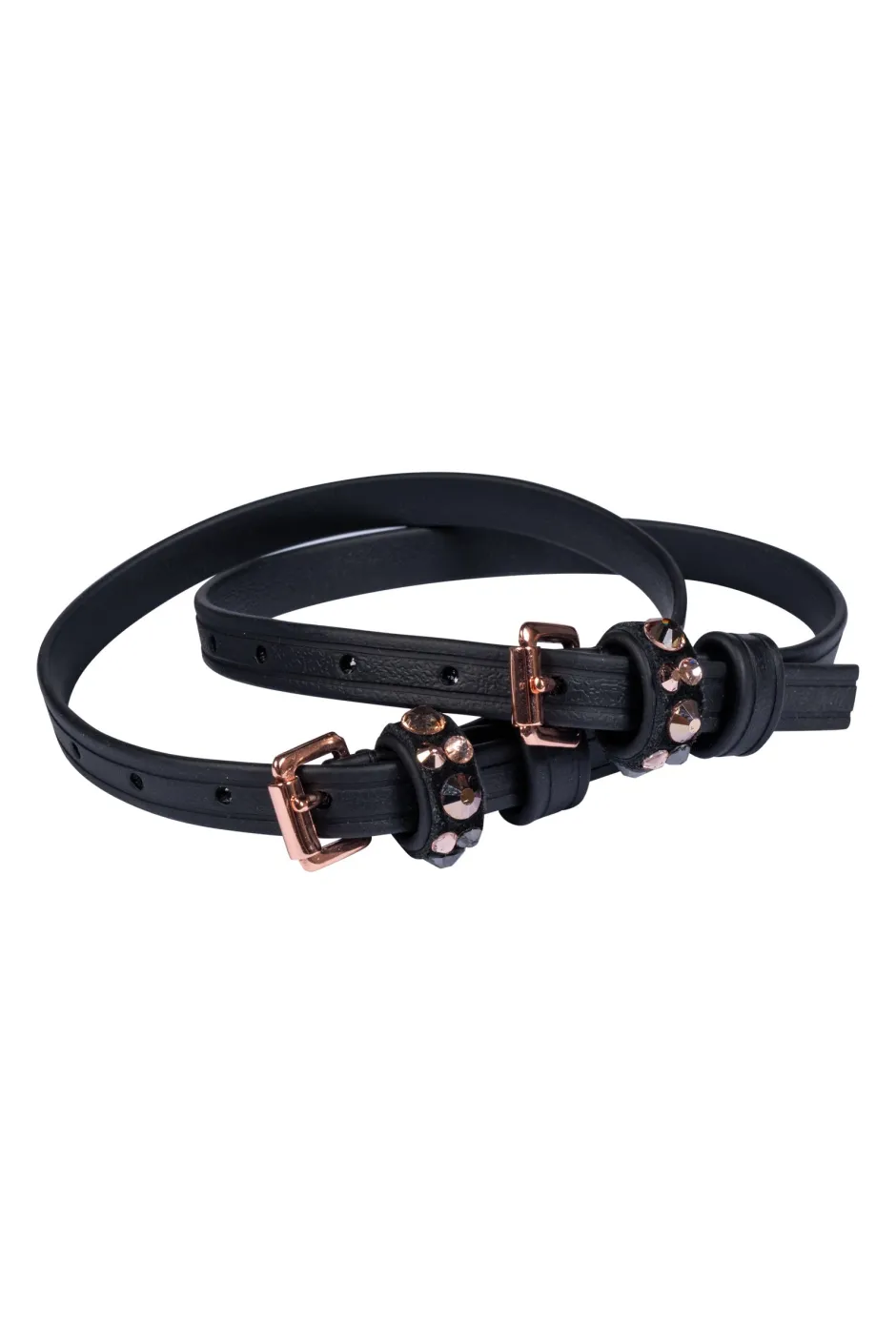 HKM Sporenriemen -Rosegold Glamour- Style Biothane