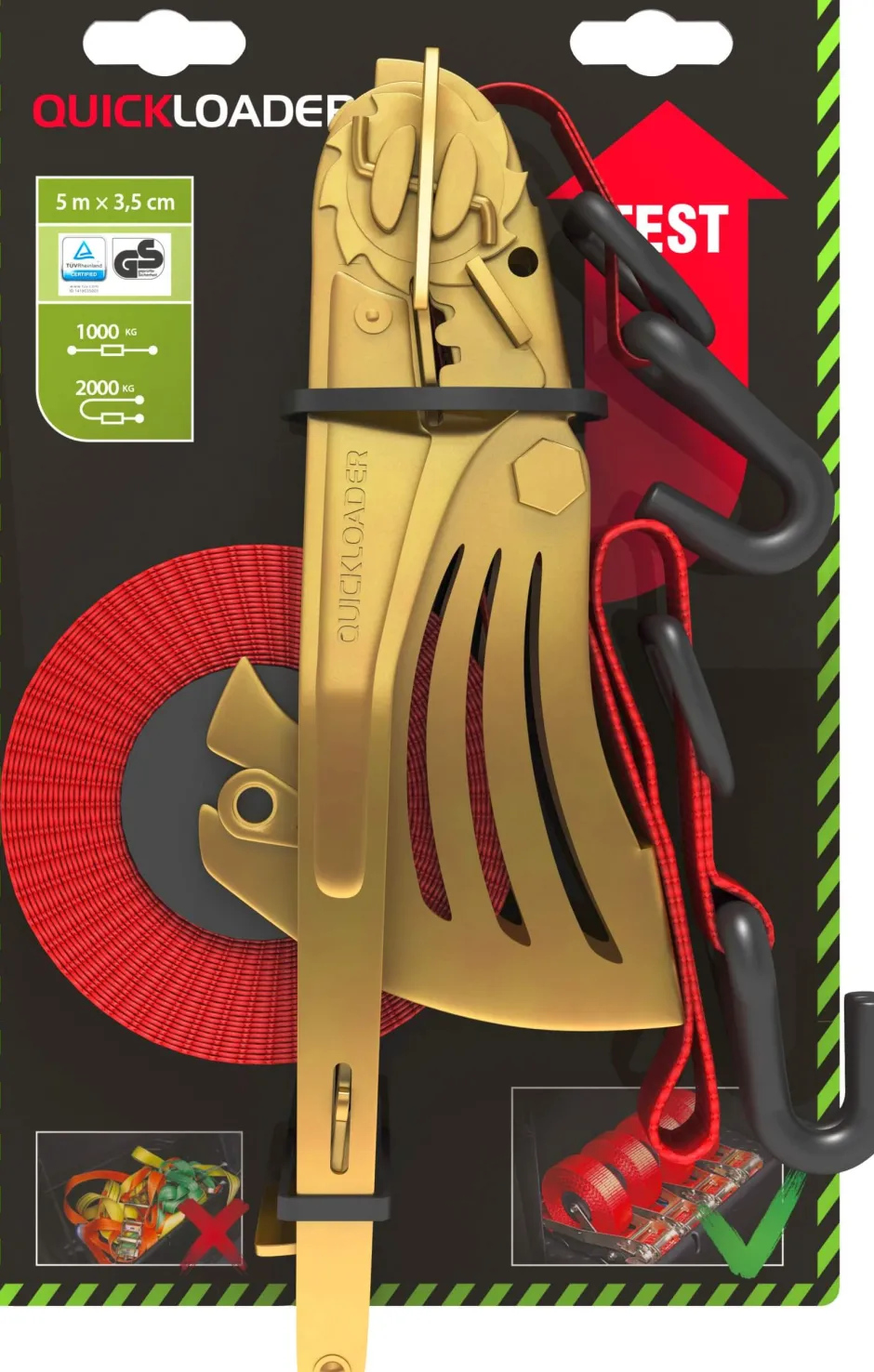 KERBL Automatik-Zurrgurt Quickloader