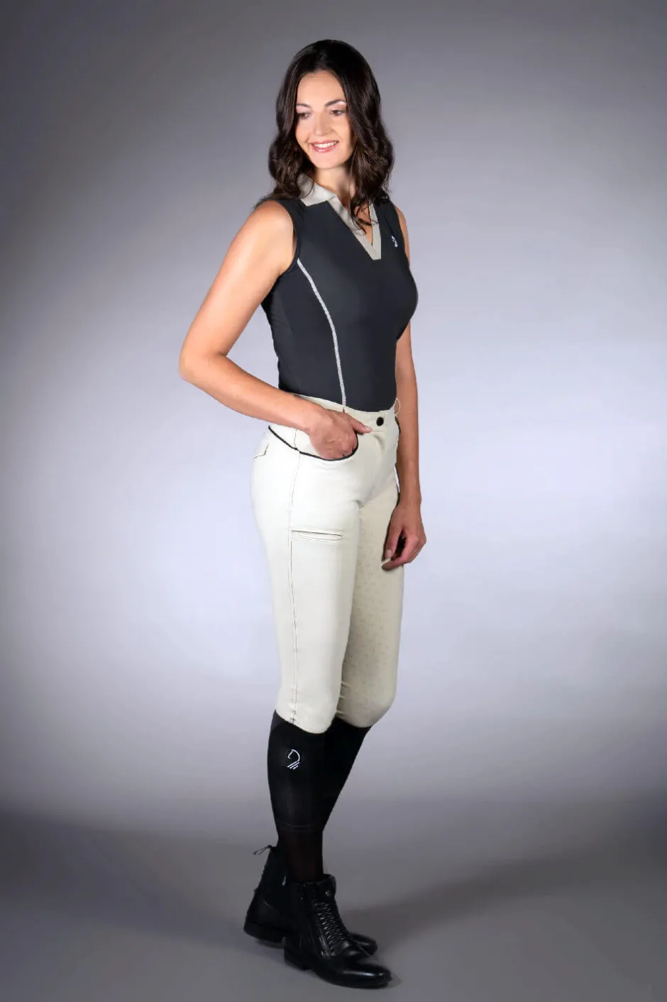 LAURIA GARRELLI by HKM Poloshirt -Limone- ärmellos