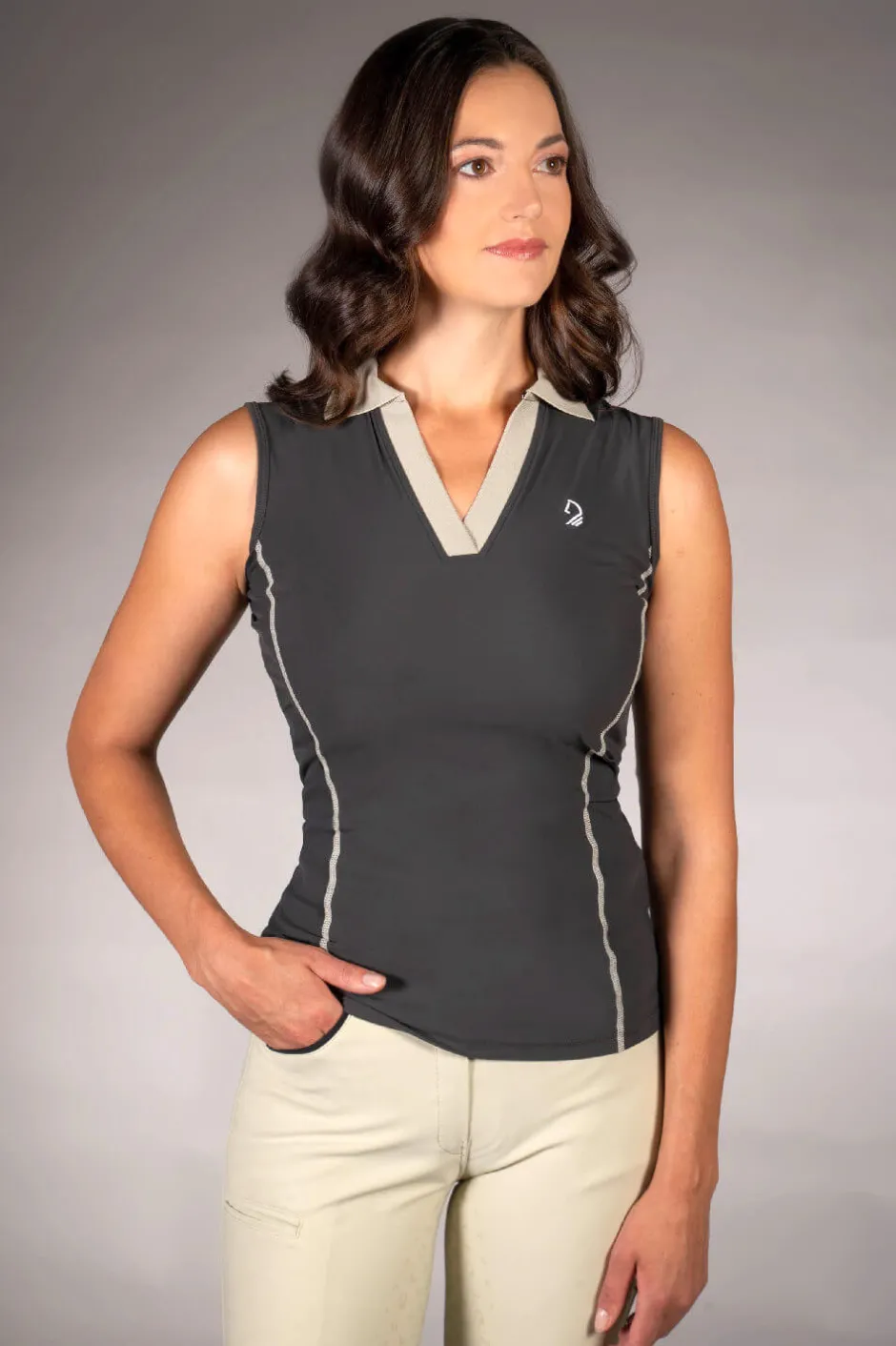 LAURIA GARRELLI by HKM Poloshirt -Limone- ärmellos