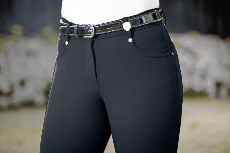 Lauria Garrelli by HKM Reithose -LG Basic- Silikon-Kniebesatz