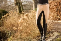 Lauria Garrelli by HKM Reithose -Champagne brilliance- Alos Vollbesatz, Kurzgrösse 21, caramel/schwa