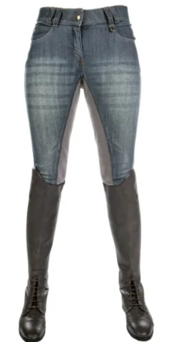 Lauria Garrelli by HKM Reithose -Roma Denim- Dreiviertel Alos Besatz