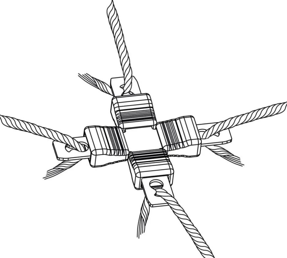 Litzclip Litzen-Kreuzverbinder 3 mm, (5 St./Blister), Edelstahl
