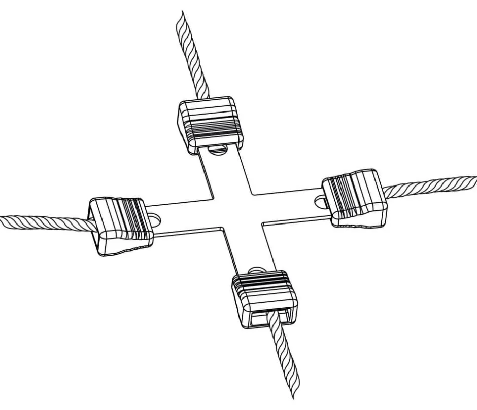 Litzclip Litzen-Kreuzverbinder 3 mm, (5 St./Blister), Edelstahl