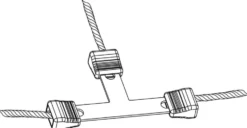 Litzen-T-Verbinder Litzclip 3 mm, Edelstahl
