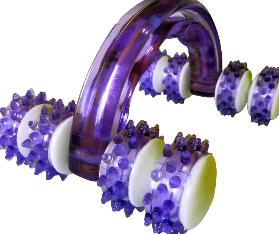 Massageroller, violett/weiß