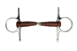 METALAB Pinchless Knebeltrense, lederbezogen, 20 mm