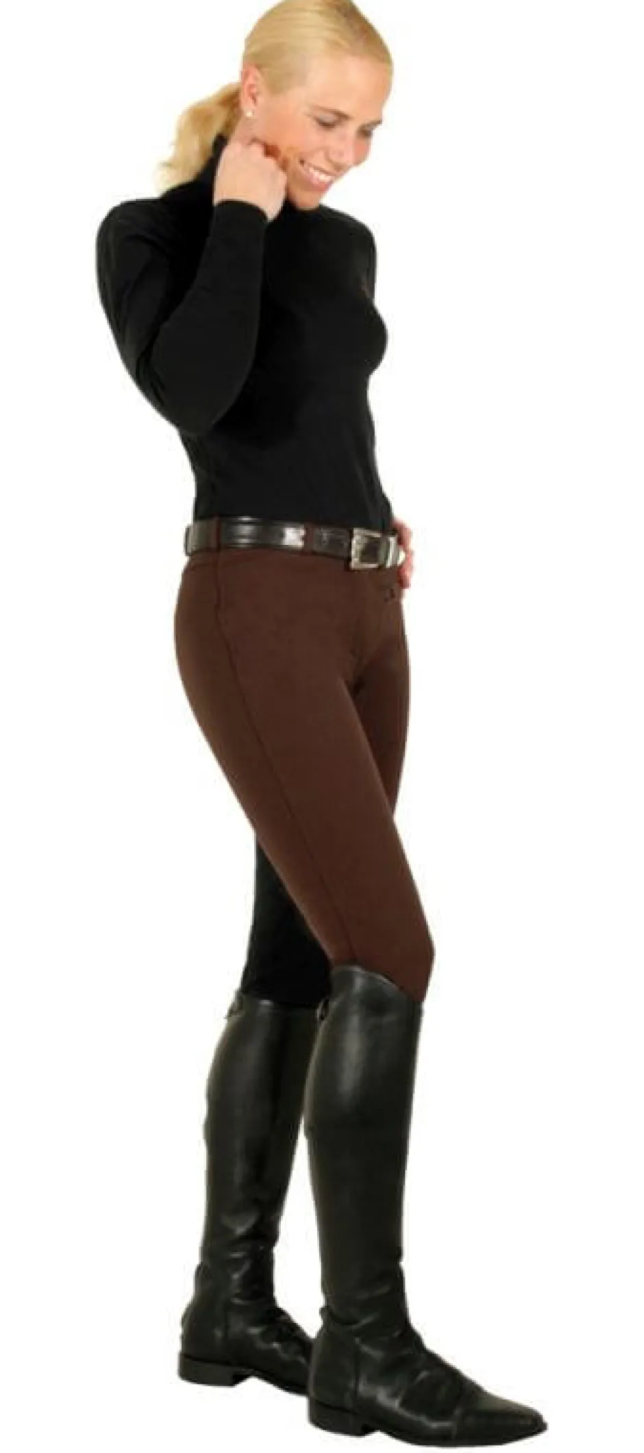 PFIFF Vollbesatzhose für Damen, Damengrösse 36, braun