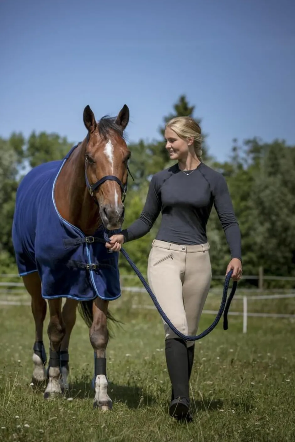 RIDING WORLD „Club“ Halfter und Anbindestrick Set