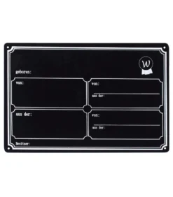 WALDHAUSEN Boxenschild, Metall, schwarz