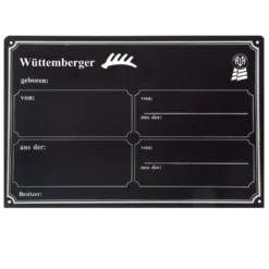 WALDHAUSEN Boxenschild, Metall, schwarz