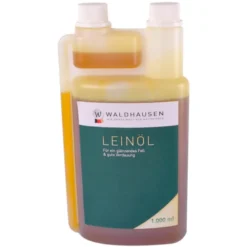 WALDHAUSEN Lein-Öl - Für ein glänzendes Fell und gute Verdauung, 1 l, 1000 ml