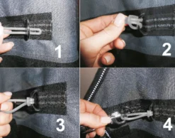 WALDHAUSEN Safe-Gum, 6er Set für Karabiner, silbergrau